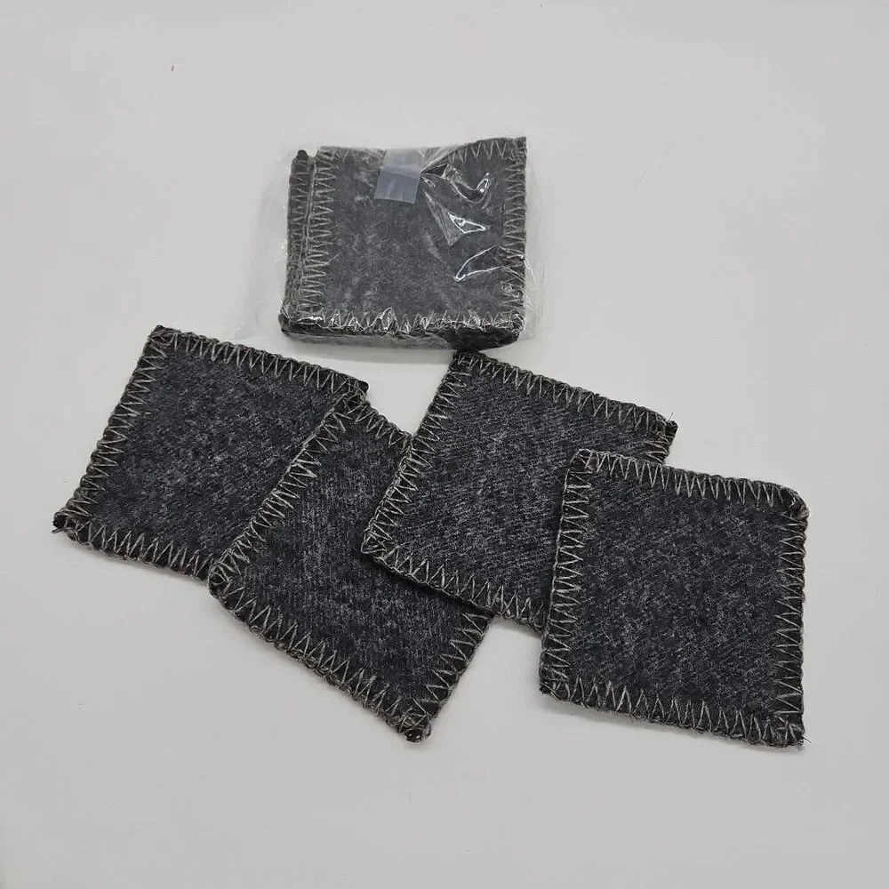 Grey Wool Coasters Set Of 8 The Woolen Mill USA